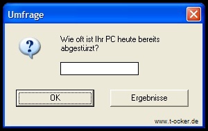 Umfrage Pc Absturz Pc Fun Lustige Fehlermeldungen