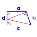 rechtwinkliges Trapez - 3 rechtwinklige Dreiecke