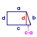 rechtwinkliges Trapez = Viereck + rechtwinkliges Dreieck